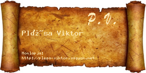 Plésa Viktor névjegykártya